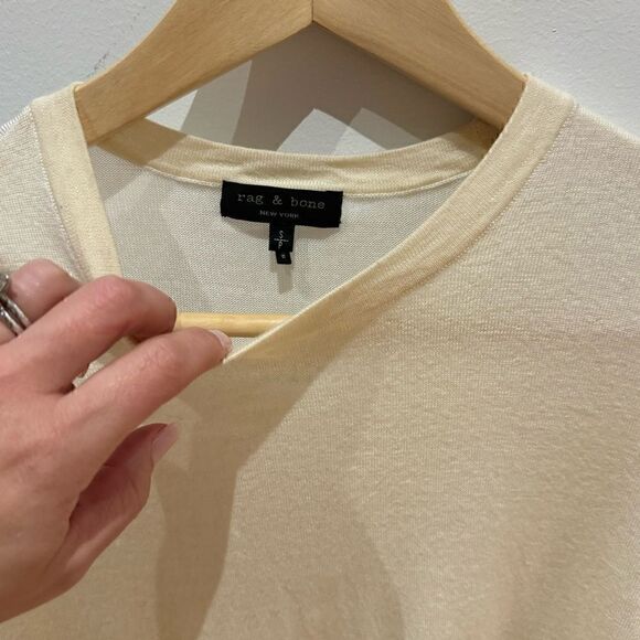 Rag and Bone Cream and White Sweater RN# 108879 Size SP - Picture 2 of 11